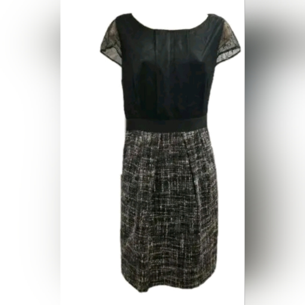Jessica Simpson Women's Size 6 Lace Tweed Black & White Dress Msrp $138.00